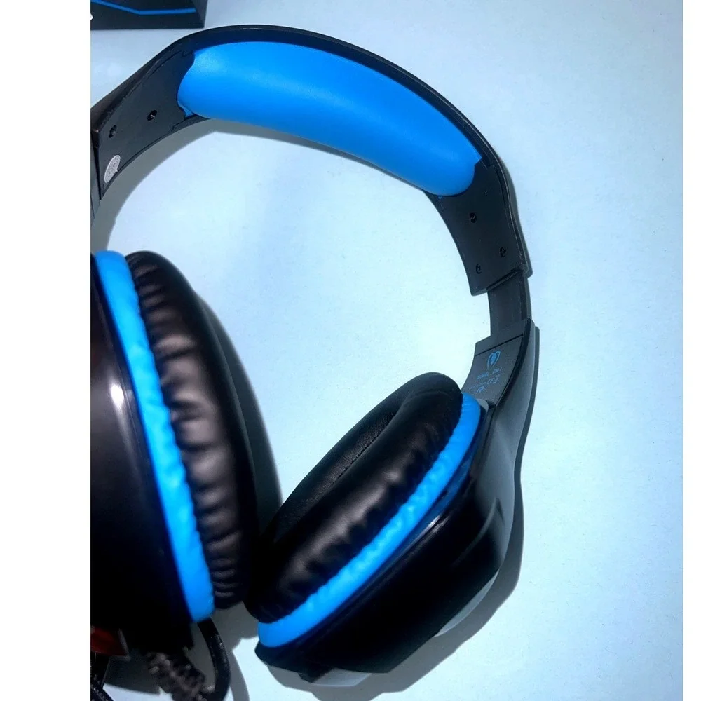 BEEXCELLENT GM-1 USB Gaming Headset Black & Blue Wired soft Cushioned Adjustable